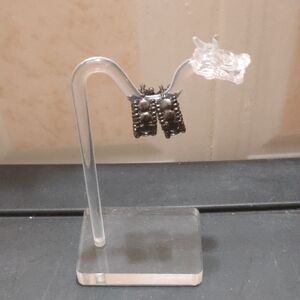 Vintage Liz Claiborne Black Beaded Earrings